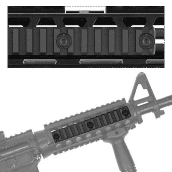 Trilho Metal 13,5cm 13 Slots Preto p/ MLock - Imagem 2