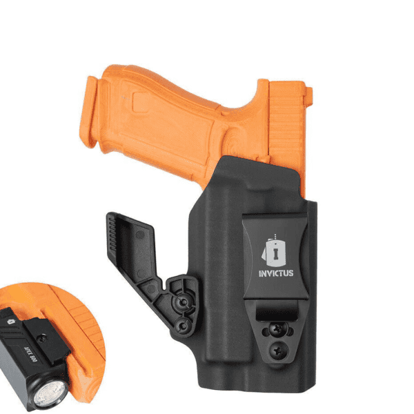 Coldre Velado Destro em Kydex IWB Para Glock Standard e Compact com Lanterna - Imagem 6