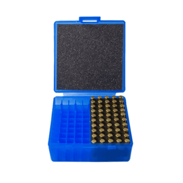 Caixa de Munição Shotgun para 100 Cartuchos Calibre 38 e 357 Azul - Imagem 3