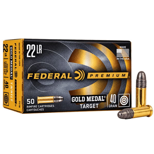 Munição Federal cal. .22LR Gold Medal 40gr 50un