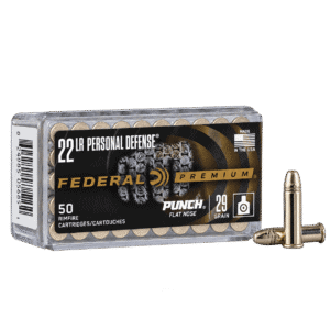 Munição Federal cal. .22LR Personal Defense Punch 29gr HP 50un