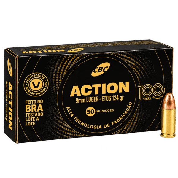 Munição CBC 9mm ETOG 124gr 100 Anos 50un